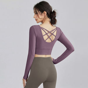 AE Yoga Clothes for Women 2025 New yoga long-sleeve top sports fitness training wear professional Pilates breathable suit
