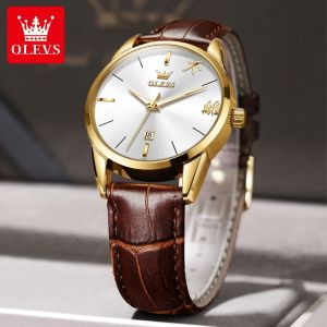 OLEVS 2865 Fashion Classic Calendar Leather Waterproof Luminous Business Quartz Man Watch