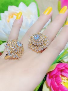 N1127 Nhẫn nữ đính đá CZ cao cấp sáng lấp lánh UHA