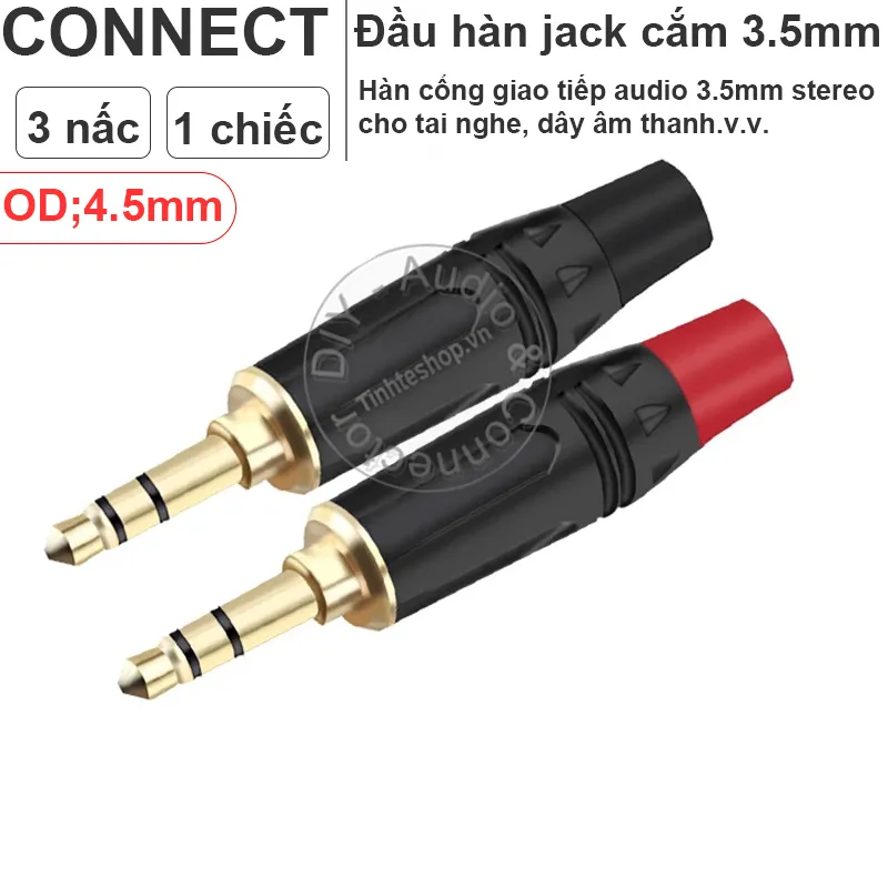 Jack stereo cỡ nhỏ cho dây 4mm chiếc Đầu hàn Đầu Hàn