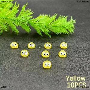 [COD] WEICHENG ตุ๊กตาเป็ดสไปรท์ลูกบอลสีดำเรืองแสง10ชิ้นของประดับตกแต่งบ้านนางฟ้าจิ๋วอุปกรณ์ตกแต่งสวน