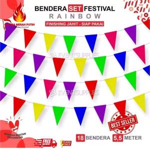 BENDERA RANTUY | BENDERA SEGITIGA UNTUK DI GANG | BENDERA RANTUY HIAS 17 AGUSTUS