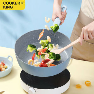 24/28cm Non Stick Frying Pan Periuk Tidak Melekat Omelet pan Kitchen Medical stone non stick fry pan Sauce Pan Skillet Suitable For All Stove Including Induction