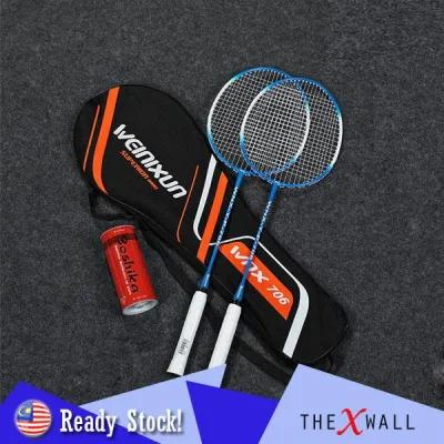 [2 PCS] Raket Badminton Set Racket Kids Children Training Racquet Budak Murah Shuttlecock + Bag