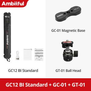 AMBITFUL GC12 Gold Crow 12 Flexible Photography Lighting Air Light 2700K-6500K Portable LED Soft Light Inflatable GC12 BI Studio