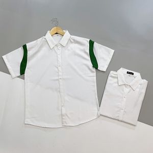Áo sơ mi nam tay ngắn vải lụa mịn phối viền tay đẹp sang cá tính mẫu mới chuẩn shop DVFASHION