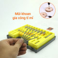 Bộ 150 mũi khoan chính xác 0.4-3.2mm đường kính 0.1mm. 