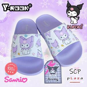 SCPPLaza รองเท้าแตะเด็ก แบบสวม Yroon Y72 Kuromi คุโรมิ ลิขสิทธิ์ sanrio แท้ 100% ใส่สบาย แห้งไว ขนาดเบอร์ 24-35