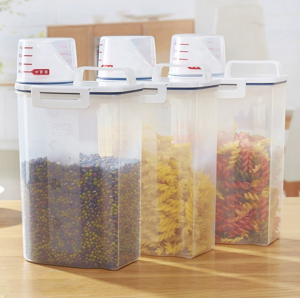 Hộp đựng đựng gạo ngũ cốc đựng hạt nhà bếp bằng nhựa trong suốt đựng thực phẩm dạng hạt