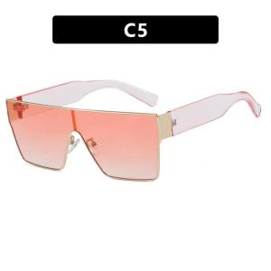 JN IMPRESSION New Large Square One-piece Frame Anti UV Sunglasses Bar Disco Sun Shade Womens Trendy High Sense Sunglasses