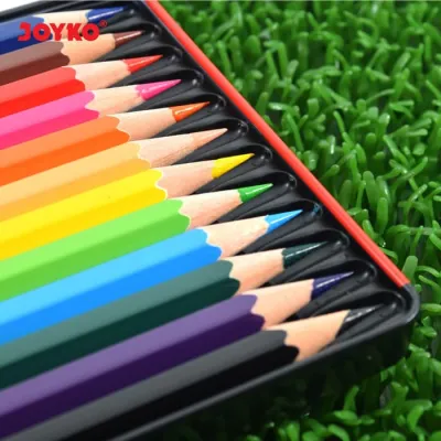 Joyko 12 Color Pencils Tin Case CP-12TC Classic Colours Pensil Warna 12 Warna Klasik Wadah Kaleng