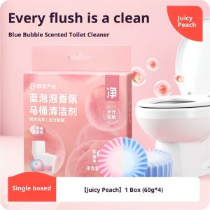 【SG Stock】Blue Toilet Cleaner Tablets 4-Pack |Dual Color & Action | 99% Bacteria Inhibition | 30-Day Continuous Protection网易严选马桶洁厕宝清洁剂厕所除臭去异味留香蓝泡泡去异味去黄