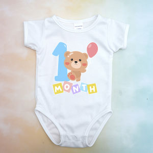 บอดี้สูทเด็ก อายุเดือน หมี 1-9 เดือน ชุดเด็ก ผ้านุ่ม สวมใส่สบาย