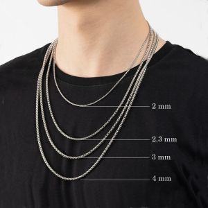 Dây chuyền nam không gỉ dây mắt xích vuông chất liệu thép Stainless steel