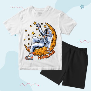 Baju Setelan Kaos Anak Laki Laki Motif Astronot Cowok Keren Umur 1 - 10 Tahun - Code8.id - DTF