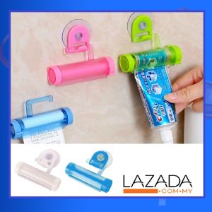 Rolling Squeezer Tube Partner Holder Hanging Sucker Toothpaste Dispenser