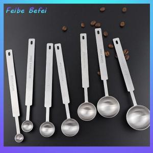 [Feibe Befei] 1 4 cái muỗng cà phê dài xử lý 304 thép không gỉ muỗng canh Stackable bếp đo lường muỗng phù hợp với cà phê container