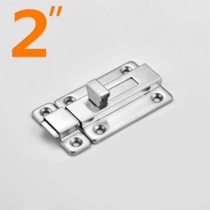 Sliding Lock For Door Stainless Steel Door Bolt Safety Lock with Screw for Bathroom Bedroom