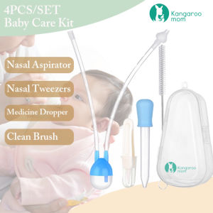 Kangaroomom 4Pcs/Set Newborn Baby Safety Nose Cleaner Vacuum Suction Nasal Aspirator