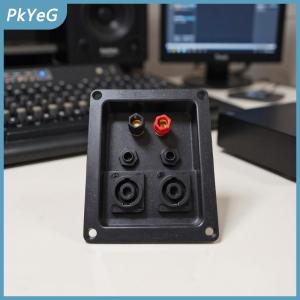 PkYeG 1 cái màu đỏ đen dây thiết bị đầu cuối âm thanh phụ kiện cáp kẹp 4 6 lỗ loa âm thanh hộp nối XLR ổ cắm kết nối