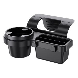 KEBETEME Car Cup Stand Phone Holder Mount Tray Side Door Window Storage Barrel Pocket Hanging Storage Rack with Auto Interior Accessories