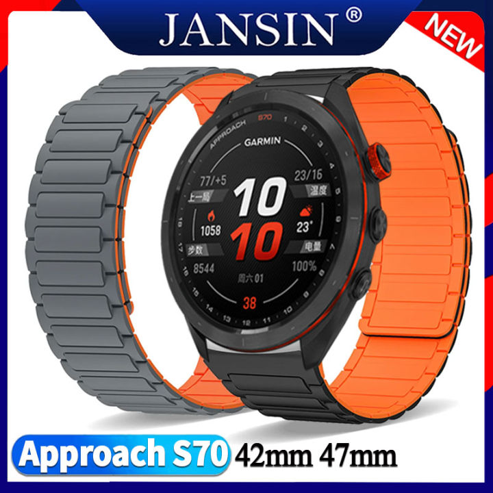 Cinturino Sostitutivo In Silicone Per Garmin Approach S70 47mm - Morbido, Traspirante E Regolabile
