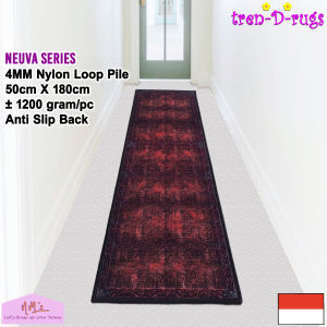 Tren-D-rugs Keset eropa aesthetic 50 cm x 180 cm anti slip karpet motif abstrak modern alas lantai dapur lorong panjang runner koridor lobby hotel kitchen mat minimalis - NMs