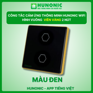 Công Tắc Cảm Ứng Wifi Hunonic Mặt Vuông 2 Nút