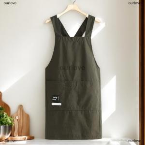 [COD] ourlove Cooking Kitchen Aprons Breathable Wear Resistant Adult Waist Aprons Anti Fouling Soft Restaurant Work Clothes Home