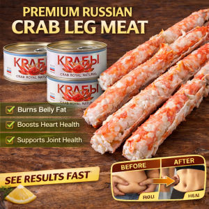 【High-quality seafood】Russian Crab Legs Canned Seafood Ready to Eat Imported Preserved Crab Meat Food Product