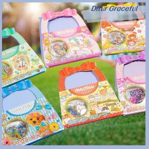 Ditur สติกเกอร์ลายการ์ตูนรูปหัวใจเป็นประกายด้วยเลเซอร์รูปสัตว์3D 1ชุดสติกเกอร์หินอ่อนคริสตัล Y2k สติกเกอร์ตกแต่งแบบ DIY