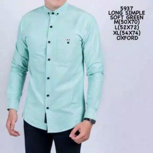 kemeja panjang pria cowok gatlemen cowok biru navy dongker polos formal kantor murah