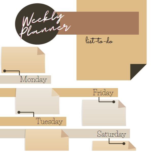 [PDF PRINTABLE] Brownie Weekly Planner Template 布朗尼一周计划模板 | Digital ...