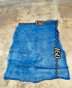 ถุงใส่ขวด ถุงตาข่ายสีฟ้า มุ้งไนล่ 150x160 ตาข่าย อเนกประสงค์ บรรจุขวดได้เยอะ