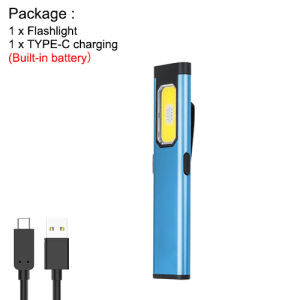 ASAFEE X615 Ultra Slim Multi-Function EDC Flashlight White Warm Red Blue Light Type-C Rechargeable Magnetic Clip Work Camping Light