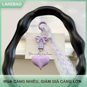 【LAKEBAO】 Ren Keychain Tim Bow Quyến Rũ Mặt Dây Chuyền Keyring Trang Sức Cho Cô Gái Phụ Nữ Quà Tặng Túi Trang Trí Túi Mặt Dây Chuyền Keyring