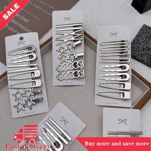 [COD] 8pcs Girl Hair Pins Silver Metal Duckbill Clip Women Hair Clips Side Bangs Female Ladies Barrettes Hair Accessories