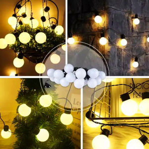 10M G40 solar outdoor waterproofCurtain lampLED String lightOutdoor lighting decoration[Fast Shipping]