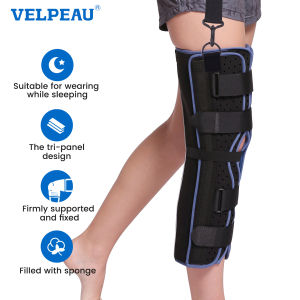 VELPEAU Knee Guard Tri-Panel Knee Immobilizer Brace Knee Support Comfort Rigid Support For Knee Post-Surgery Recovery