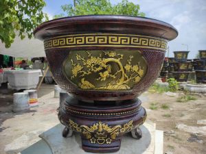 Khuôn chậu + chân đôn tròn 69Tùng - Cúc - Trúc - Mai