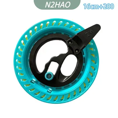 TELV 1 Piece 200 300 400M Kite Reel Winder Fire Wheel String Flying Handle Tool String Line Outdoor Round Blue For Fying Kites