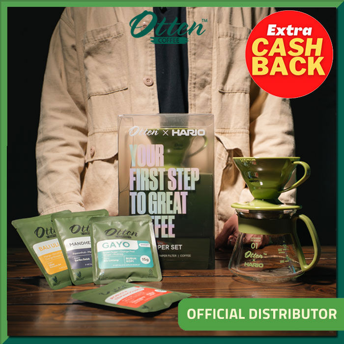 Otten x Hario Paket V60 Dripper 01 Glass Coffee Server 360ml Set