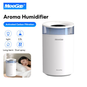 MeeGoo Air Humidifier 2500ml Dual Mist Spray Four Modes Silent Aroma Diffuser Essential Oils Aromatherapy