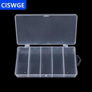 [COD] CISWGE 5 Compartments Fishing Tackle Box Storage Case Fly Fishing Lure Spoon Hook Bait Case Boxes Fishing Accessories Tools