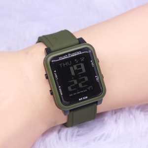 JAM TANGAN WANITA DEWASA DIGITAL MODEL KOTAK TALI KARET TERMURAH AH-78432