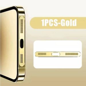 IPhone16 IPhone15 IPhone12 IPhone13 IPhone14 2ชิ้นหูฟังลำโพงโทรศัพท์ตาข่ายโลหะสติกเกอร์ป้องกันฝุ่นสำหรับ iPhone 16 15 14 13 12ซีรีส์ป้องกันรอยนิ้วมือลำโพงป้องกันหลุม