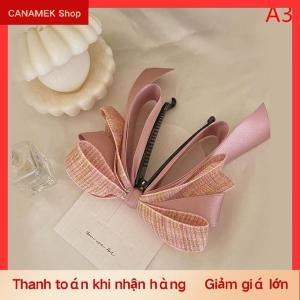 CS 2022 New Ribbon Bow Chuối Clip Dễ Thương Ngọc Trai Tóc Pins Barrette Phụ Nữ Phụ Kiện Tóc Thời Trang Màu Rắn Thanh Lịch Tóc Claw