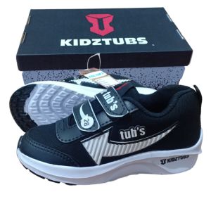 Sepatu Sekolah Anak Perempuan Laki Laki Warna Hitam Putih Murah Tali Perekat Rekat Velcro Kecil Tanggung Umur 6-10 Tahun PAUD TK SD SMP SMA Kelas 1 2 3 4 5 6 7 8 9 0 - KIDZTUBS1114042422