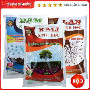 ĐẠM LÂN KALI SINH HỌC Cố Định Đạm Phân Giải Lân Chuyển Hóa Kali Khó Tan - Bộ 3 Gói