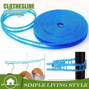 10M Clothes Lines Hanging Rope Non Slip Windproof Non Perforated Nylon Thickened For Outdoor